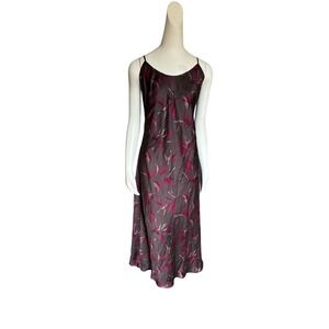 Rosie Exclusively for M&S Slip Dress Floral Print Dark Grey Pink Size‎ 16
